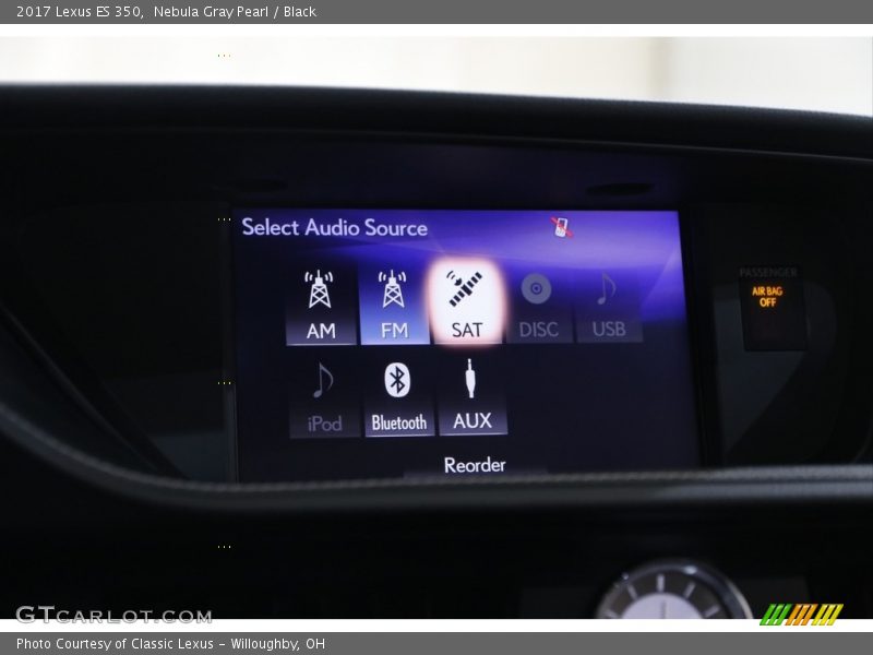 Nebula Gray Pearl / Black 2017 Lexus ES 350