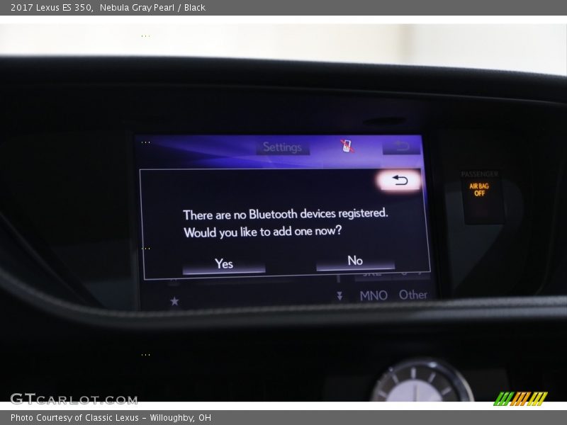 Nebula Gray Pearl / Black 2017 Lexus ES 350