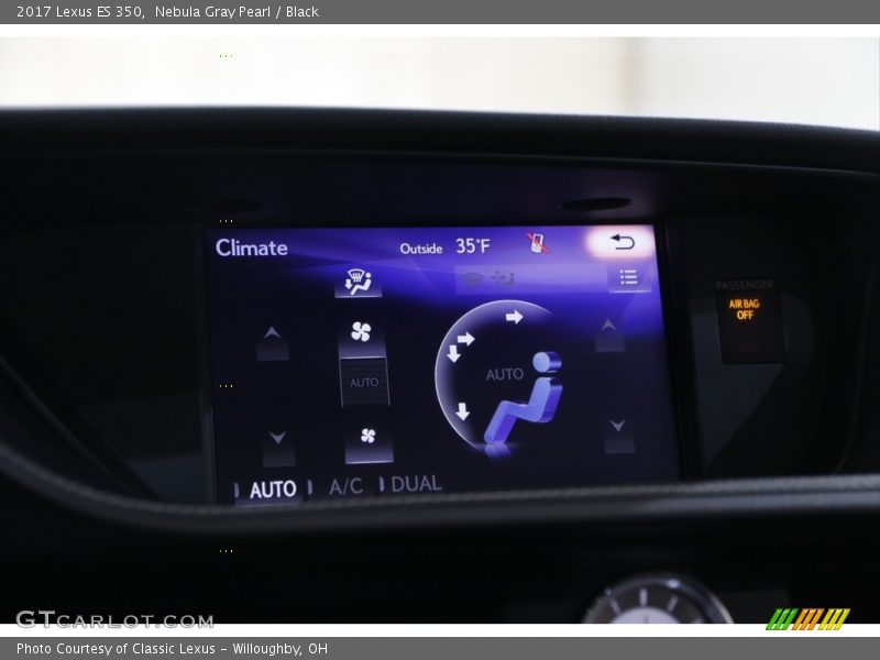 Nebula Gray Pearl / Black 2017 Lexus ES 350