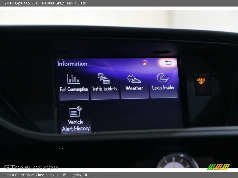 Nebula Gray Pearl / Black 2017 Lexus ES 350