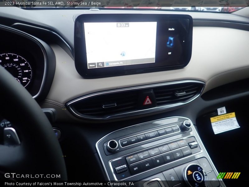 Stormy Sea / Beige 2023 Hyundai Santa Fe SEL AWD