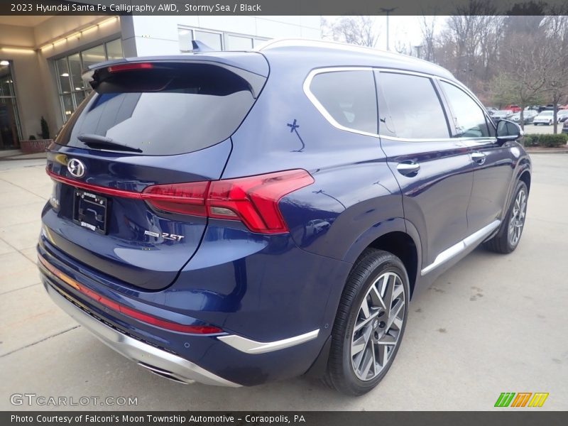 Stormy Sea / Black 2023 Hyundai Santa Fe Calligraphy AWD