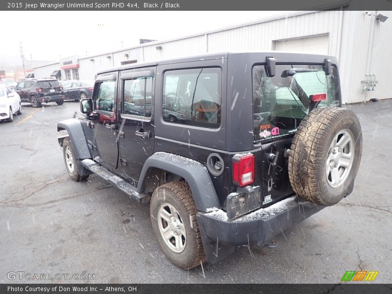 Black / Black 2015 Jeep Wrangler Unlimited Sport RHD 4x4