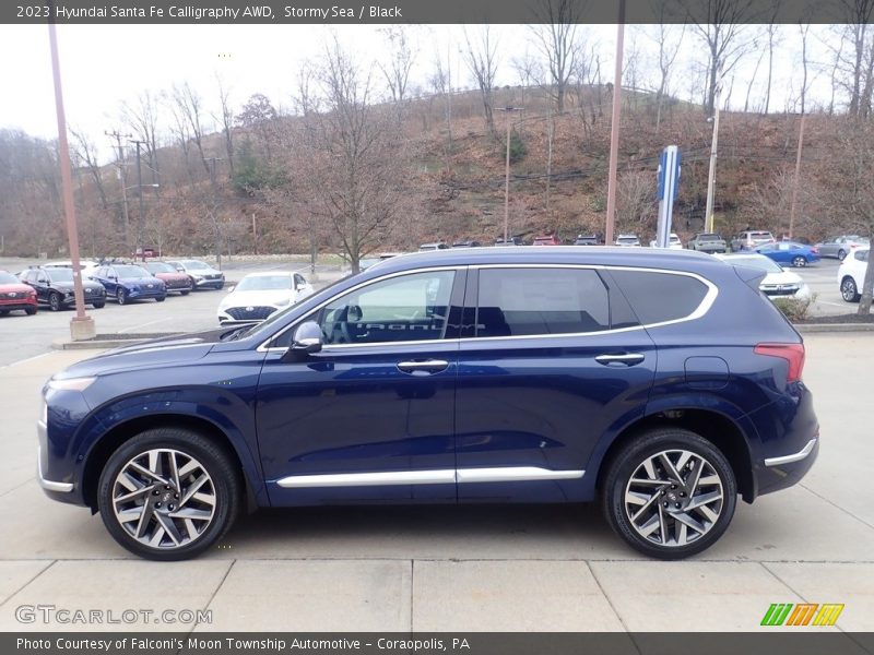 Stormy Sea / Black 2023 Hyundai Santa Fe Calligraphy AWD