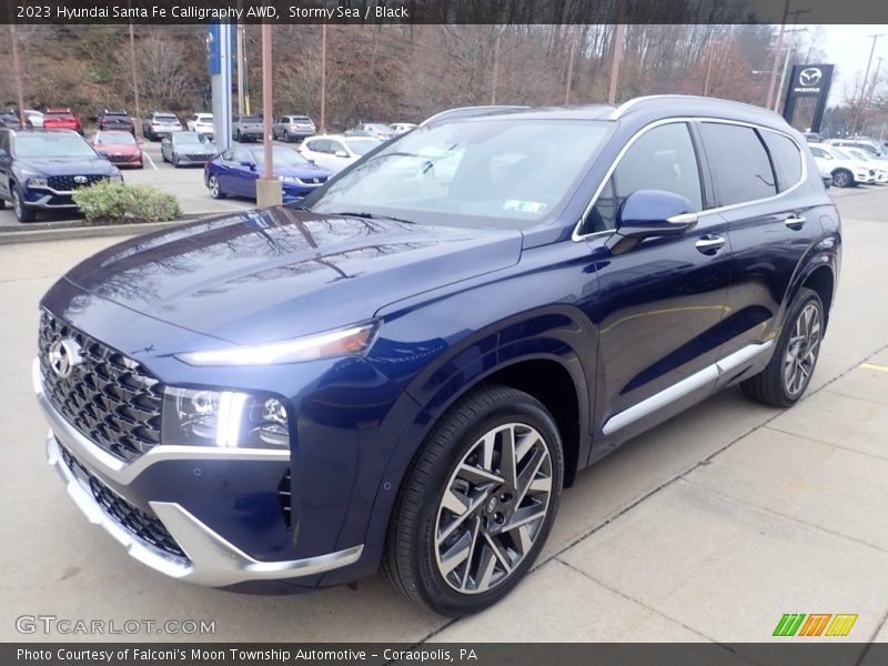 Stormy Sea / Black 2023 Hyundai Santa Fe Calligraphy AWD