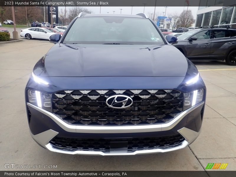 Stormy Sea / Black 2023 Hyundai Santa Fe Calligraphy AWD