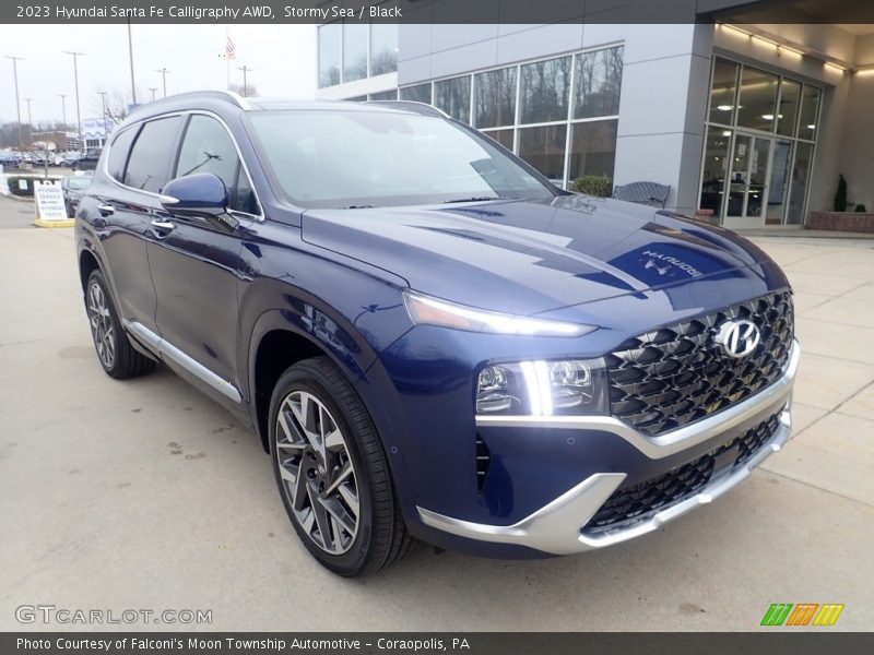 Stormy Sea / Black 2023 Hyundai Santa Fe Calligraphy AWD