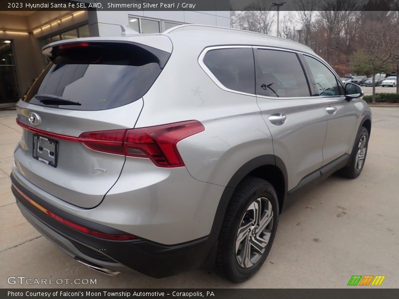 Shimmering Silver Pearl / Gray 2023 Hyundai Santa Fe SEL AWD