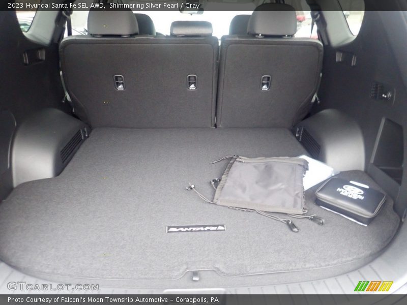 Shimmering Silver Pearl / Gray 2023 Hyundai Santa Fe SEL AWD