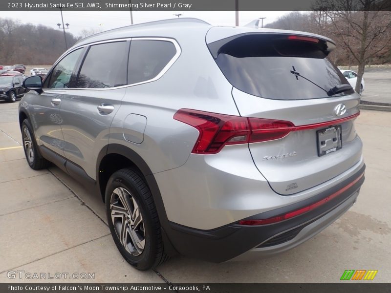 Shimmering Silver Pearl / Gray 2023 Hyundai Santa Fe SEL AWD