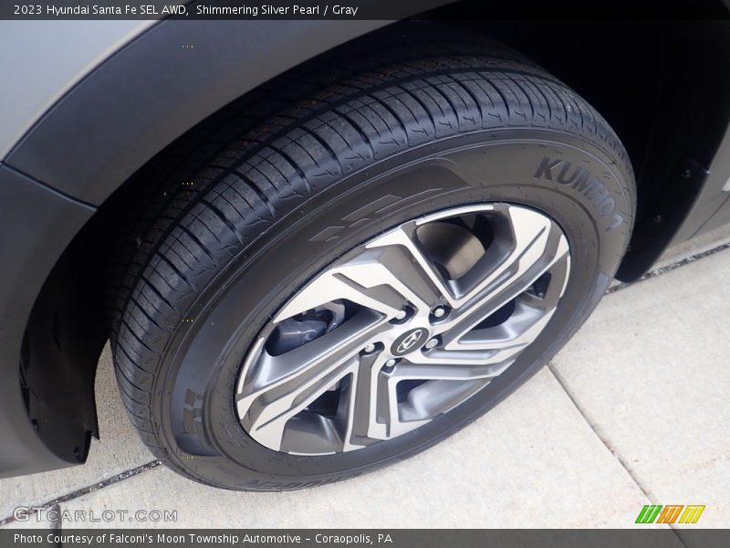 Shimmering Silver Pearl / Gray 2023 Hyundai Santa Fe SEL AWD
