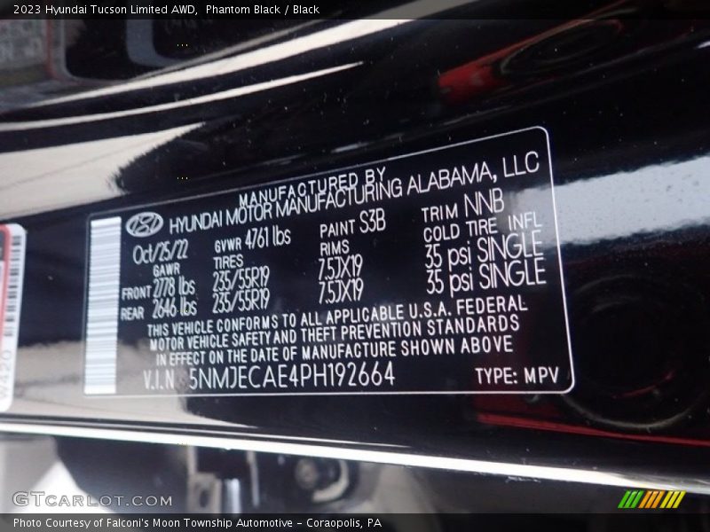 Phantom Black / Black 2023 Hyundai Tucson Limited AWD