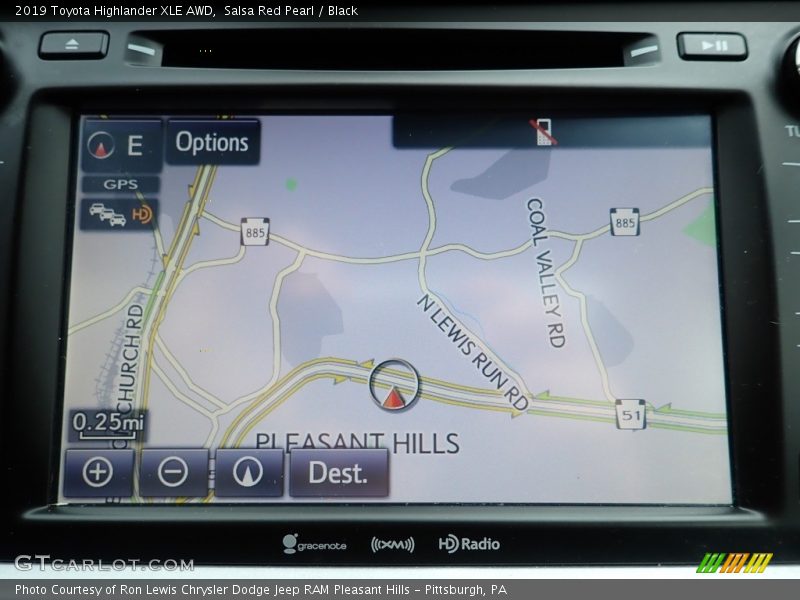 Salsa Red Pearl / Black 2019 Toyota Highlander XLE AWD