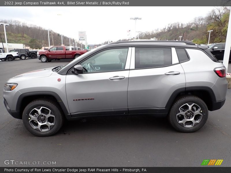 Billet Silver Metallic / Black/Ruby Red 2022 Jeep Compass Trailhawk 4x4