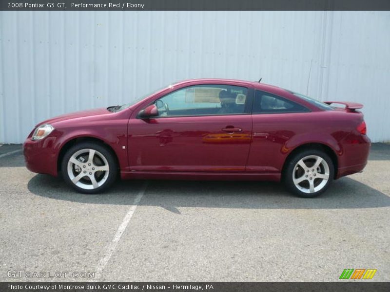 Performance Red / Ebony 2008 Pontiac G5 GT
