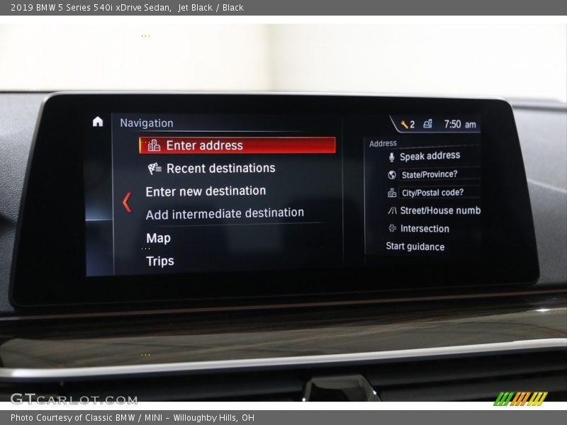 Jet Black / Black 2019 BMW 5 Series 540i xDrive Sedan