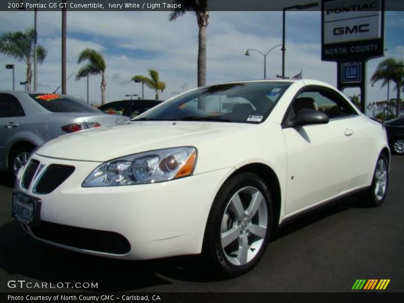 Ivory White / Light Taupe 2007 Pontiac G6 GT Convertible