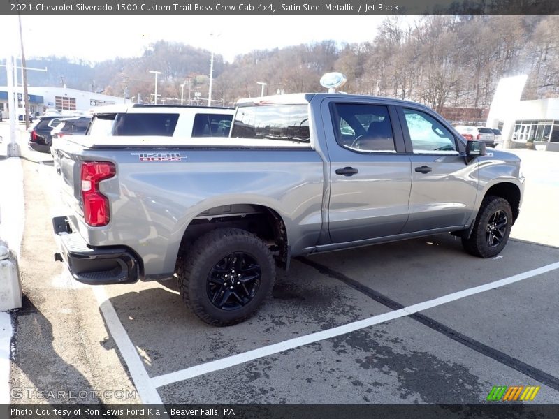 Satin Steel Metallic / Jet Black 2021 Chevrolet Silverado 1500 Custom Trail Boss Crew Cab 4x4