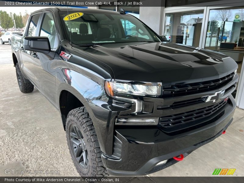 Black / Jet Black 2021 Chevrolet Silverado 1500 LT Trail Boss Crew Cab 4x4