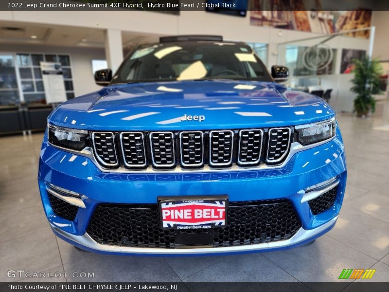 Hydro Blue Pearl / Global Black 2022 Jeep Grand Cherokee Summit 4XE Hybrid