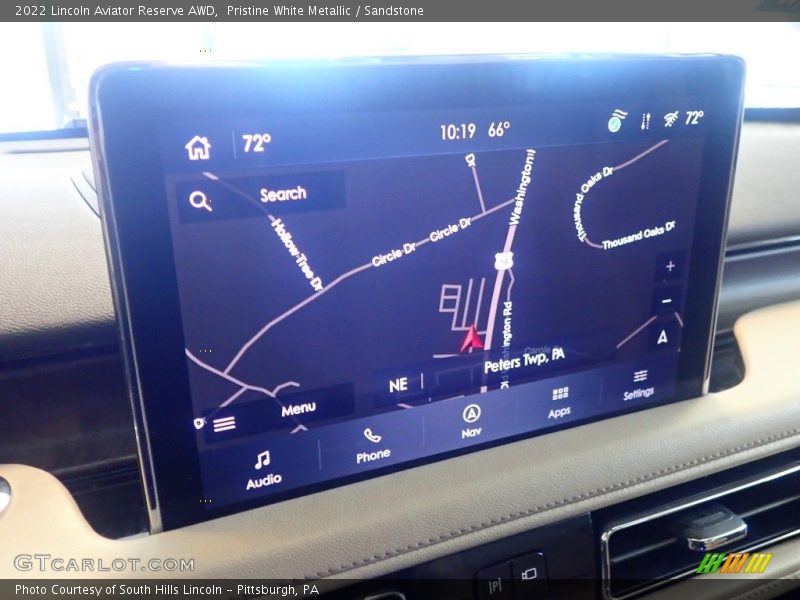Navigation of 2022 Aviator Reserve AWD