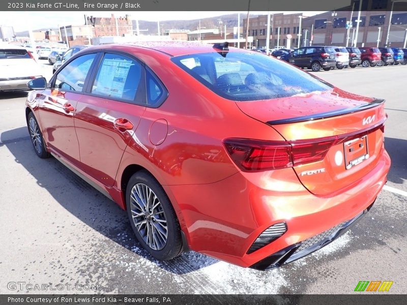 Fire Orange / Black 2023 Kia Forte GT-Line