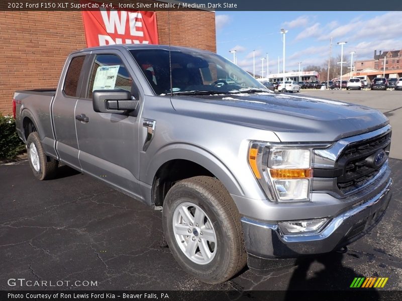 Iconic Silver Metallic / Medium Dark Slate 2022 Ford F150 XLT SuperCab 4x4