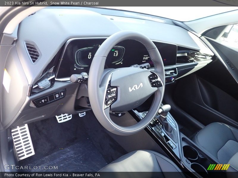 Snow White Pearl / Charcoal 2023 Kia Niro SX Hybrid