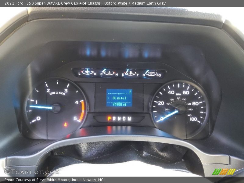 Oxford White / Medium Earth Gray 2021 Ford F350 Super Duty XL Crew Cab 4x4 Chassis