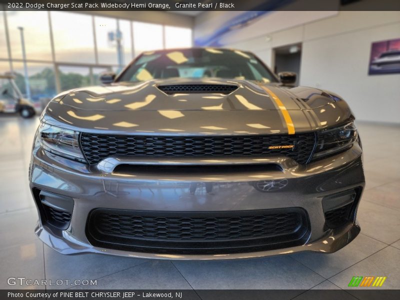 Granite Pearl / Black 2022 Dodge Charger Scat Pack Widebody Hemi Orange
