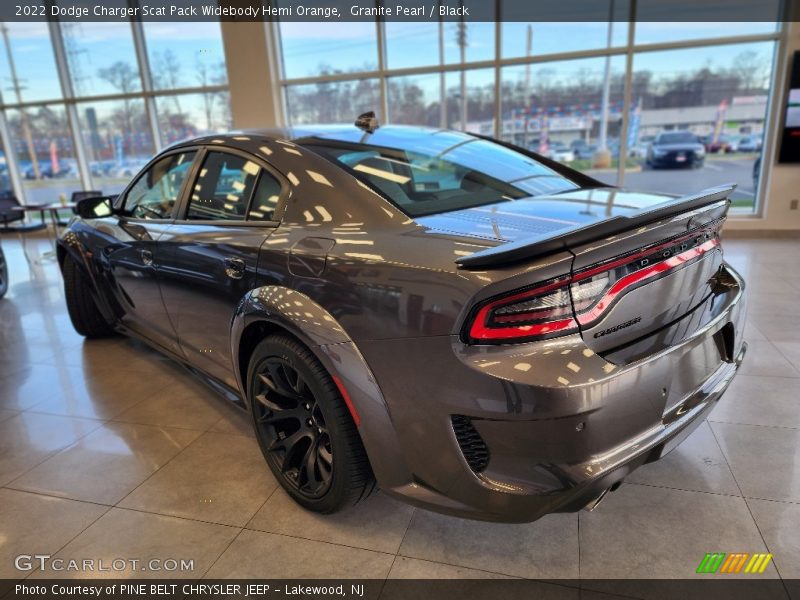 Granite Pearl / Black 2022 Dodge Charger Scat Pack Widebody Hemi Orange