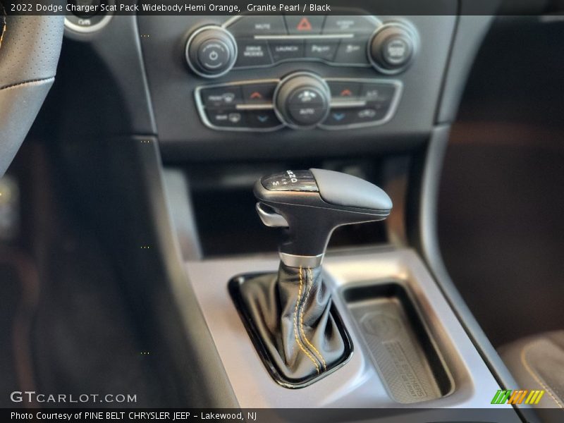  2022 Charger Scat Pack Widebody Hemi Orange 8 Speed Automatic Shifter