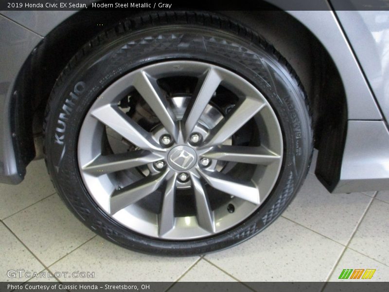 Modern Steel Metallic / Gray 2019 Honda Civic EX Sedan