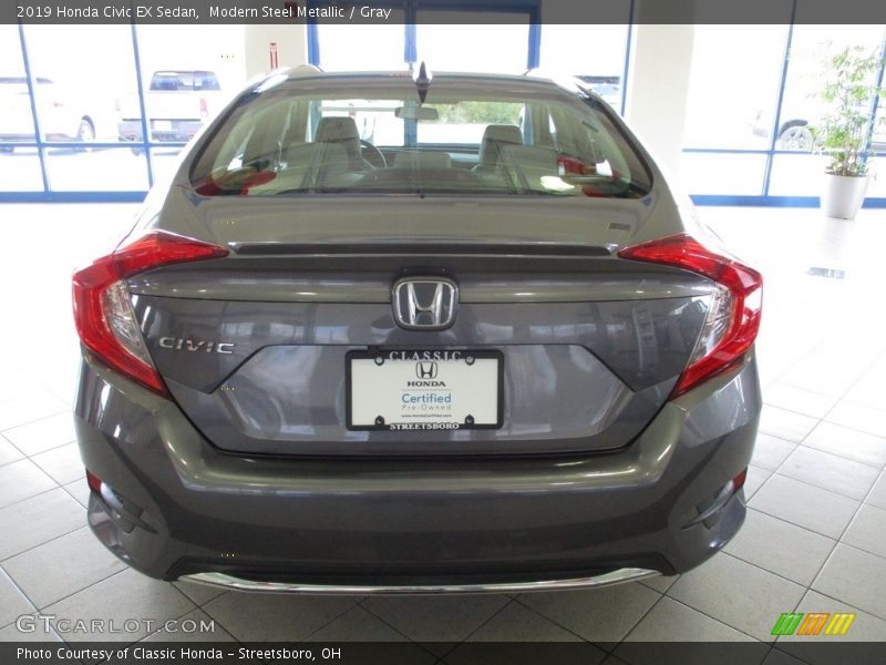 Modern Steel Metallic / Gray 2019 Honda Civic EX Sedan