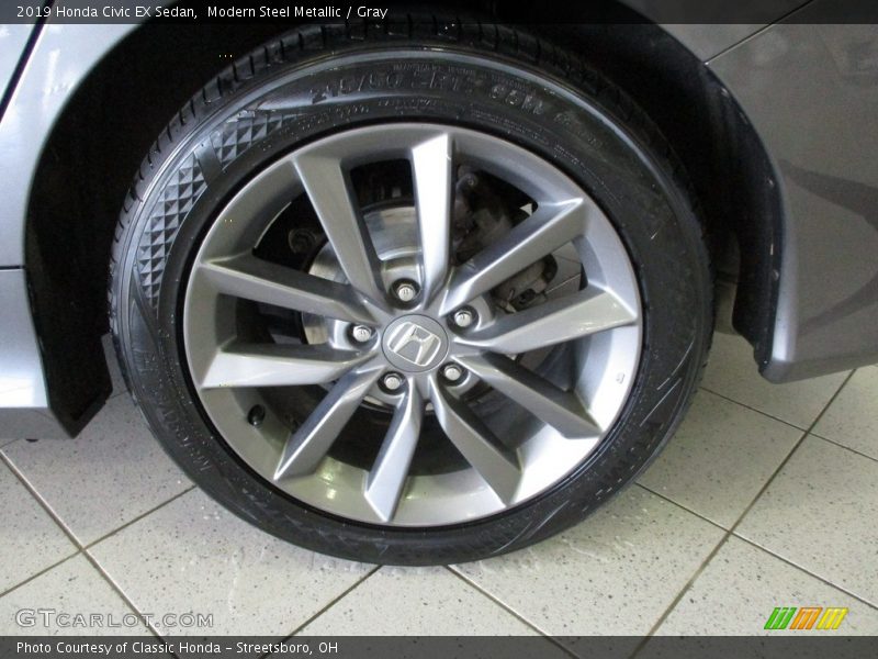 Modern Steel Metallic / Gray 2019 Honda Civic EX Sedan