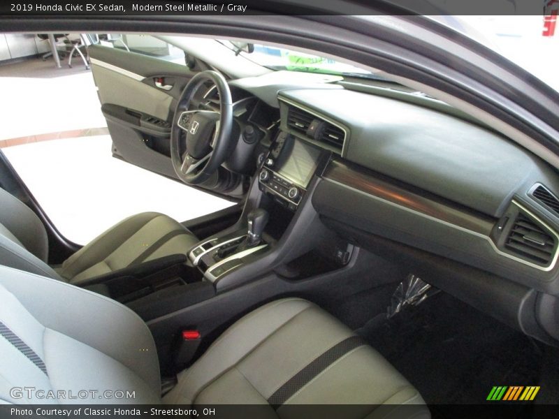 Modern Steel Metallic / Gray 2019 Honda Civic EX Sedan