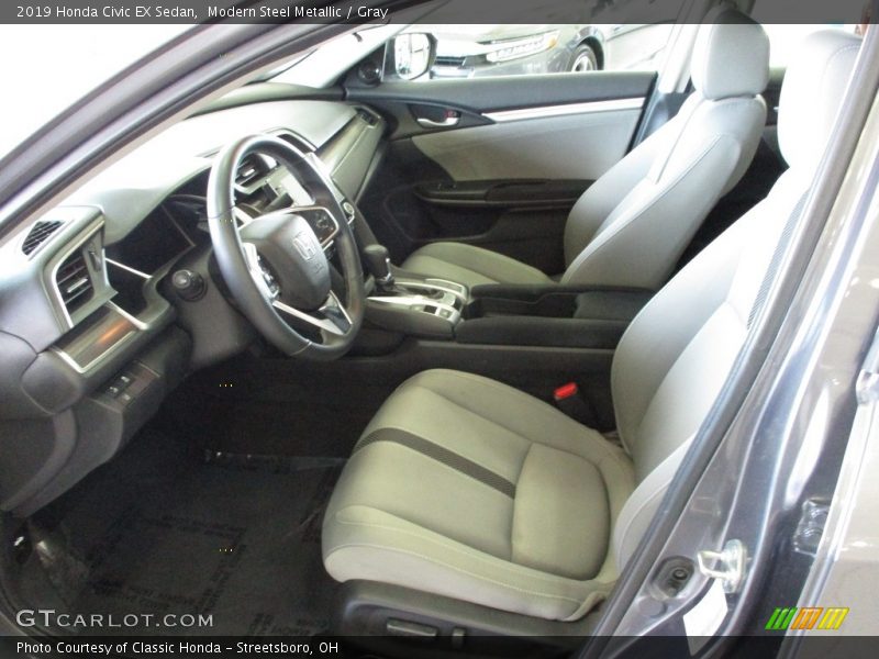 Modern Steel Metallic / Gray 2019 Honda Civic EX Sedan