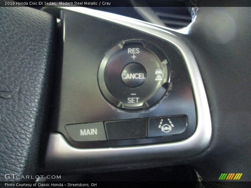 Modern Steel Metallic / Gray 2019 Honda Civic EX Sedan
