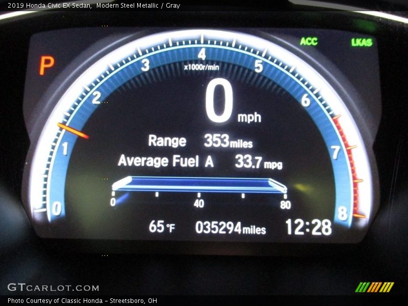 Modern Steel Metallic / Gray 2019 Honda Civic EX Sedan