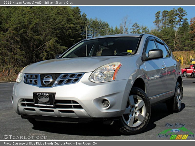 Brilliant Silver / Gray 2012 Nissan Rogue S AWD