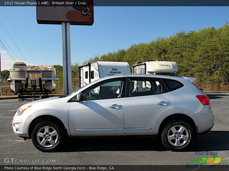 Brilliant Silver / Gray 2012 Nissan Rogue S AWD