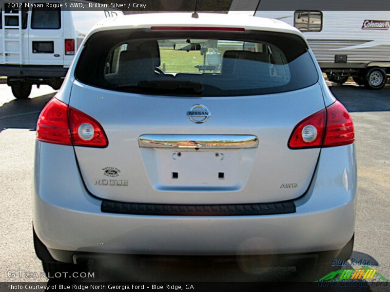 Brilliant Silver / Gray 2012 Nissan Rogue S AWD