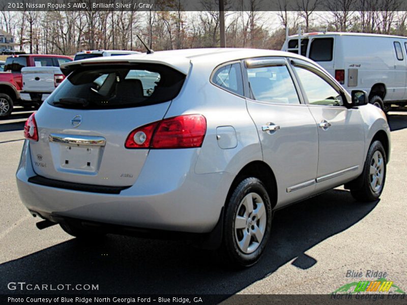 Brilliant Silver / Gray 2012 Nissan Rogue S AWD