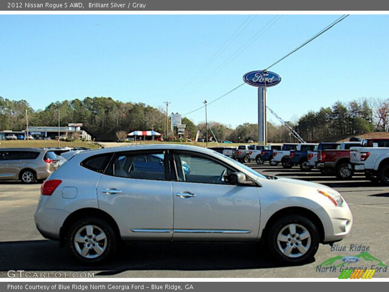 Brilliant Silver / Gray 2012 Nissan Rogue S AWD