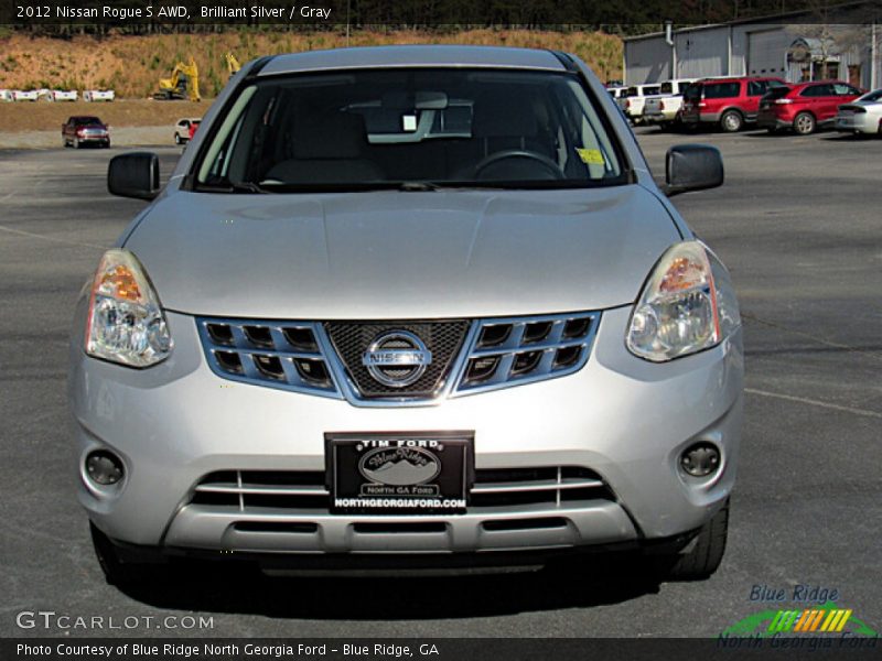 Brilliant Silver / Gray 2012 Nissan Rogue S AWD
