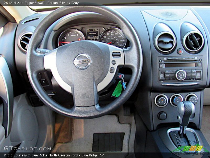Brilliant Silver / Gray 2012 Nissan Rogue S AWD
