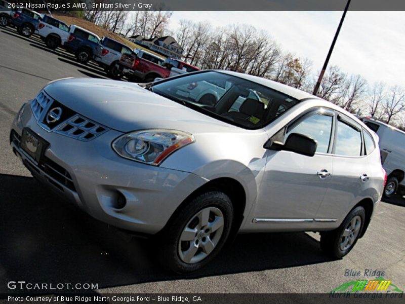 Brilliant Silver / Gray 2012 Nissan Rogue S AWD