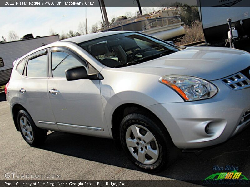 Brilliant Silver / Gray 2012 Nissan Rogue S AWD