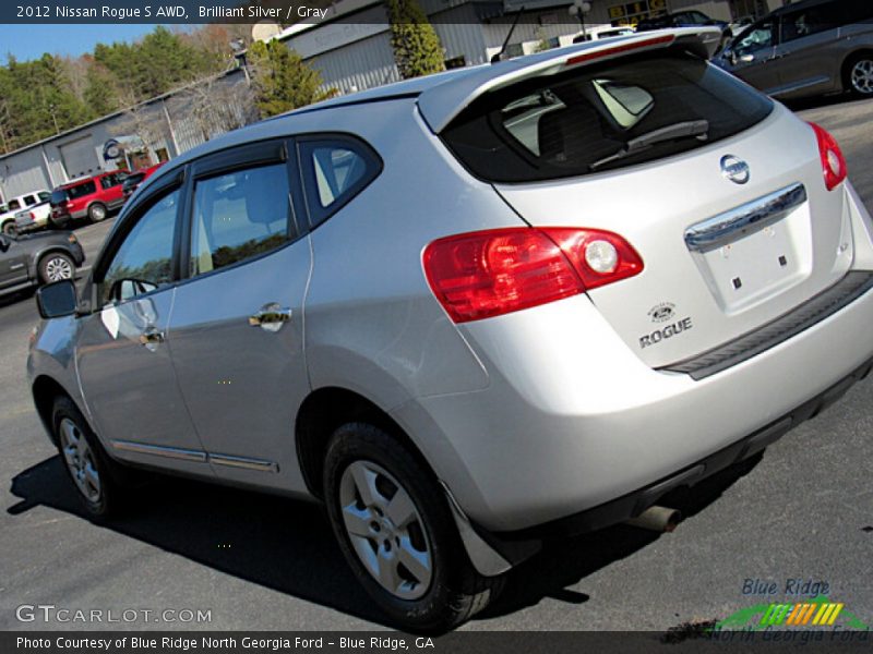 Brilliant Silver / Gray 2012 Nissan Rogue S AWD