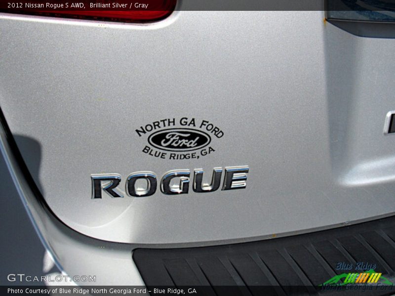 Brilliant Silver / Gray 2012 Nissan Rogue S AWD